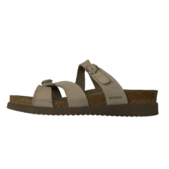 MEPHISTO HANNEL SANDALS WARM GREY VELOUR Size 38 - Picture 4 of 13